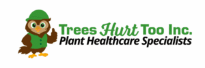 Trees Hurt Too Inc. Plant Healthcare Specialists — cartoon owl in a green hat and vest giving a thumbs up.