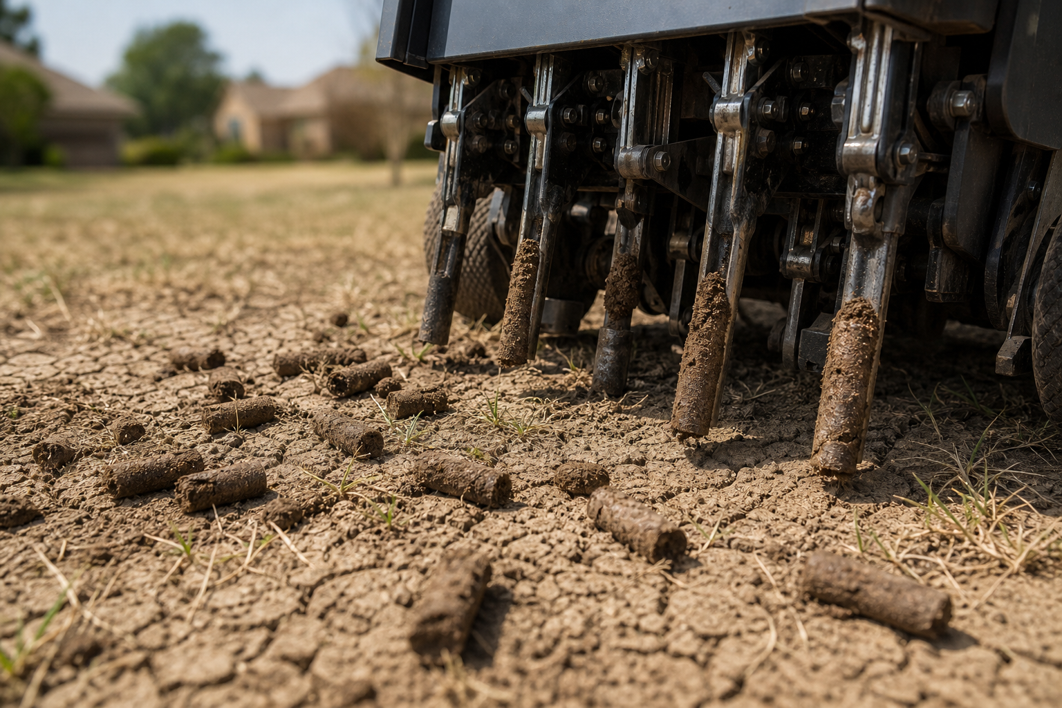 Fall Lawn Aeration in Tarrant County, Texas