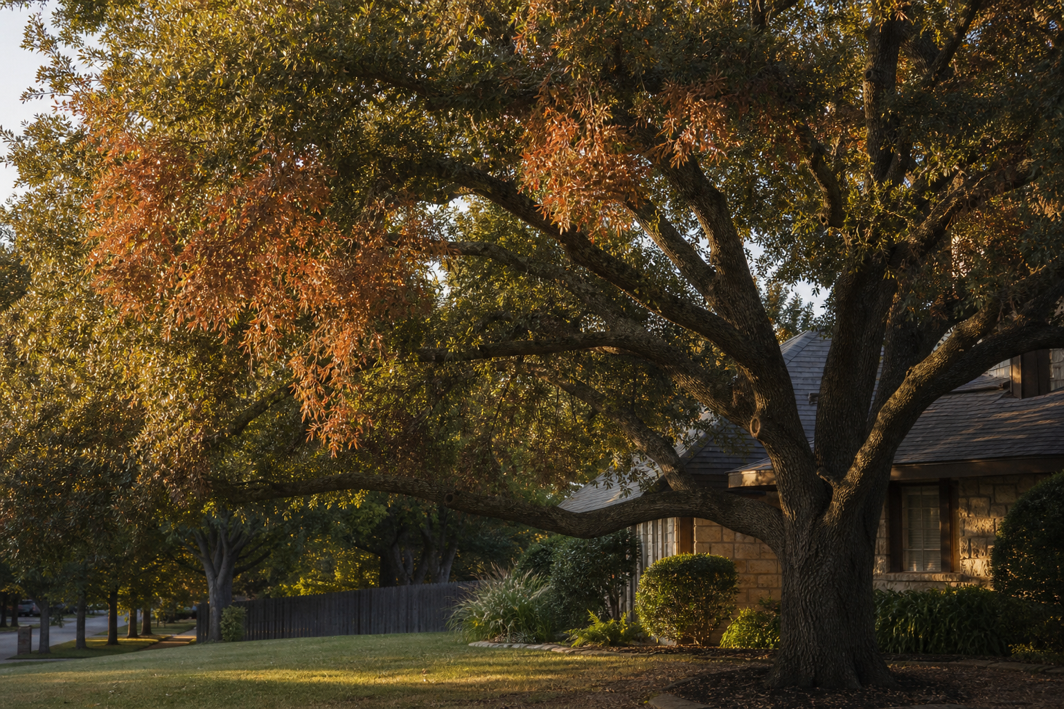 Oak Leaf Drop in Fall: Normal vs. Disease in North Texas