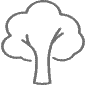 An outline of a tree on a gray background by Trees Hurt Too.