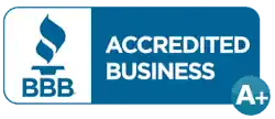 BBB Accredited Business logo with an "A+" rating displayed in a blue and white design, representing Trees Hurt Too Inc., leaders in Pest Control Tarrant County, TX.